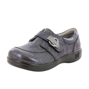 Alegria Women's Khloe Slip-on Leaded Black Gray Leather Comfort‎ Clogs 39
